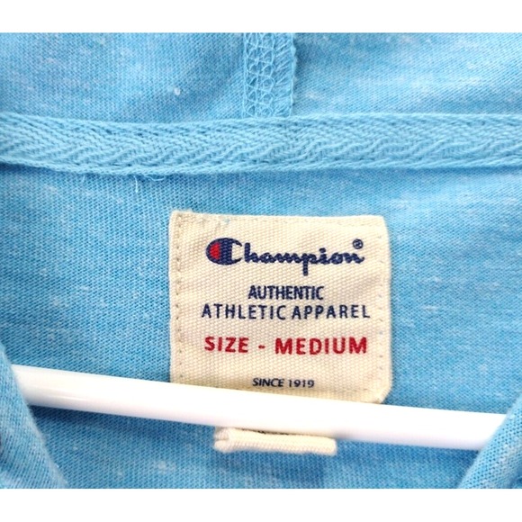 Champion Light Blue Pullover Hoodie Sweatshirt Women's Medium Athletic‎ Apparel - Picture 6 of 16